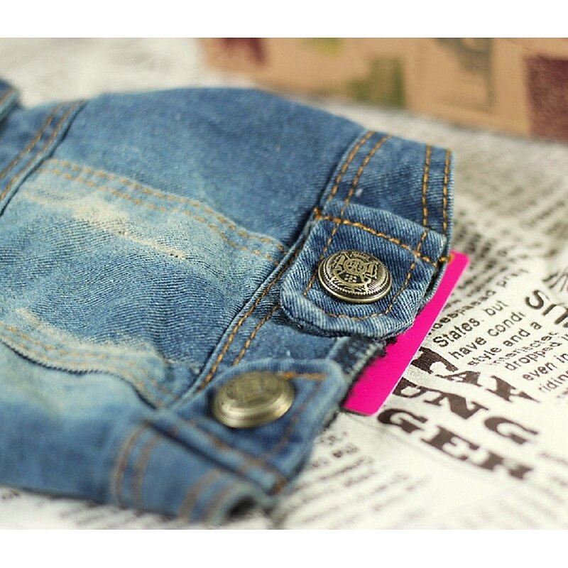 Dog Coat Denim Jacket / Jeans Jacket Jacket Vest Cowboy Outdoor Dog Clothing for Pug Bichon Frise Chihuahua Small2