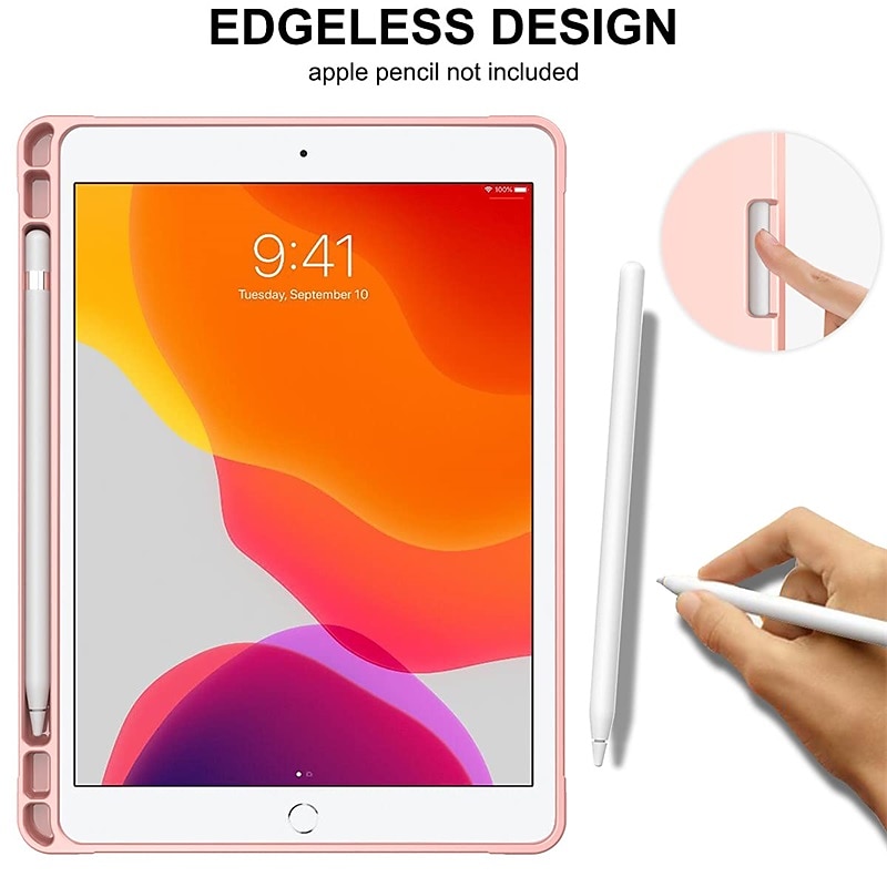 Tablet Case Cover For Apple iPad 10th Generation-2022 10.9 inch, iPad 9th 8th 7th Generation 10.2 inch 2021 2020 Pencil Holder Trifold Stand Magnetic Marble Plastic PU Leather Full Body Protective4