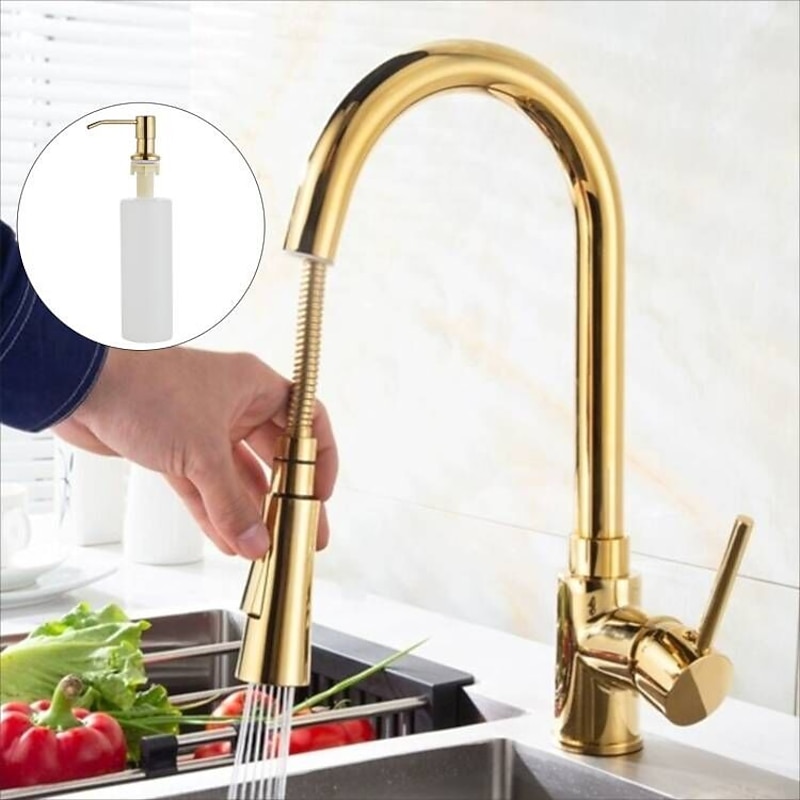 Kitchen faucet - Single Handle One Hole Electroplated Pull-out / Pull-down Centerset Modern Contemporary Kitchen Taps3