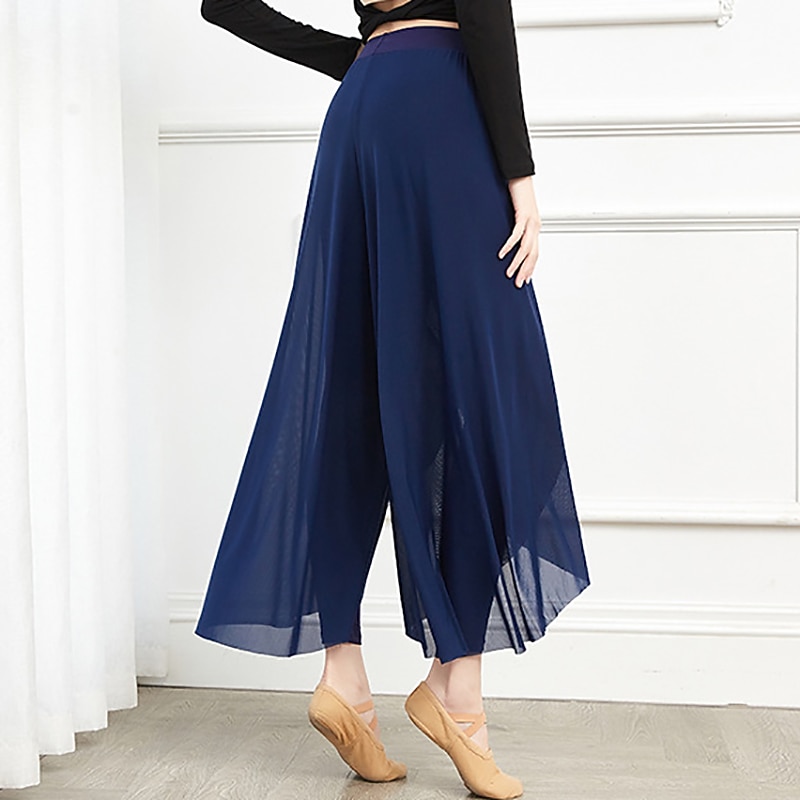 Breathable Activewear Skirts Pure Color Splicing Women's Training Performance High Cotton Blend Tulle2