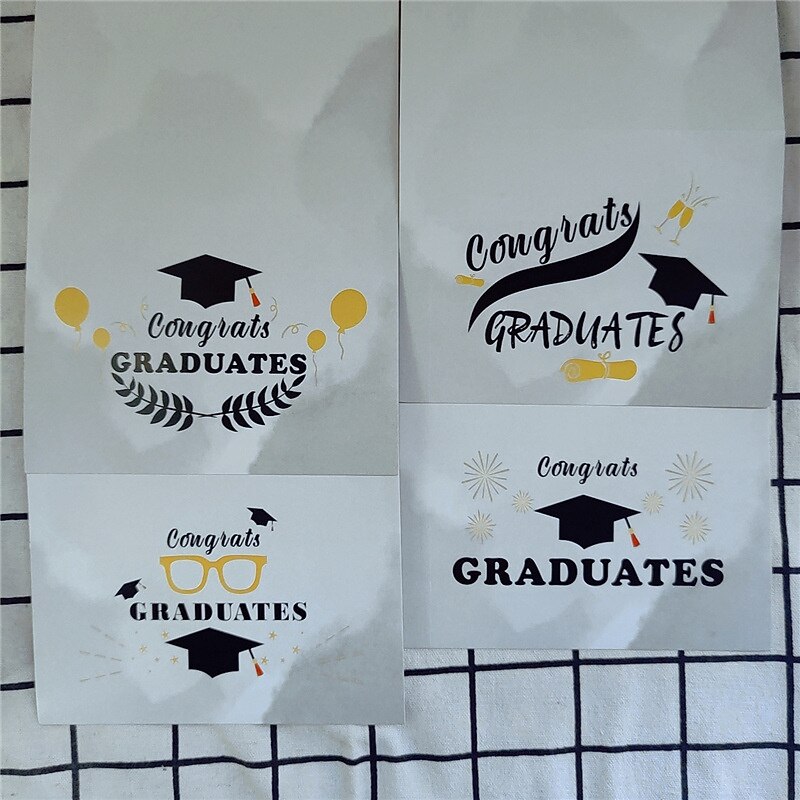 New Congrats Graduates Celebration Graduation Greeting Card Set Student Graduation Season with Envelope 12Pcs3