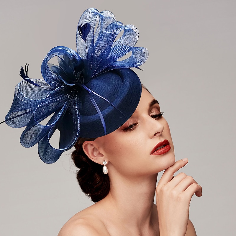 Fascinators Kentucky Derby Hat Feathers Net Pillbox Hat Ladies Day Melbourne Cup Cocktail Royal Astcot Headpieces With Feather Cap Headpiece Headwear - Main Image
