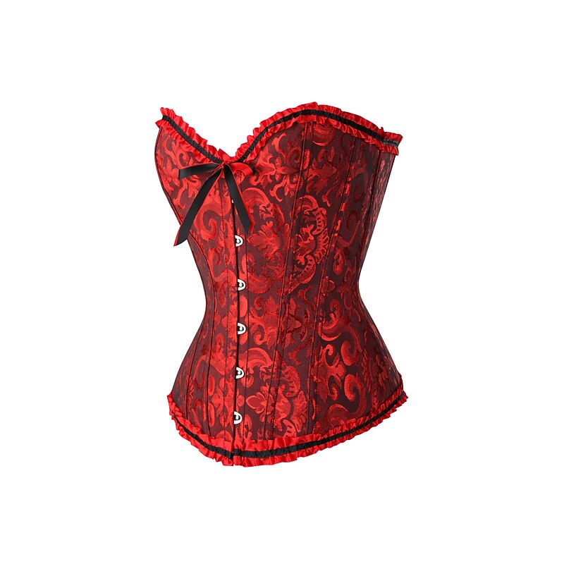 Rococo Overbust Corset Masquerade Overbust Corset Plus Size Cosplay Plus Size Jacquard Tummy Control Push Up Fancy Dress Women's Masquerade Party Carnival of Venice Adults' Corset3