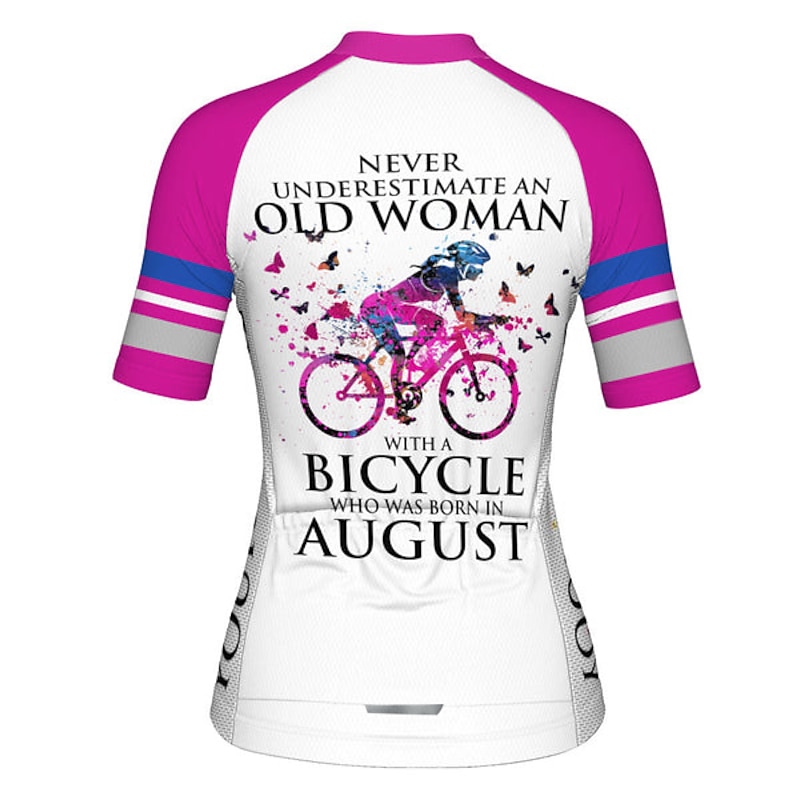 Women's Cycling Jersey Graphic Butterfly Funny Short Sleeve Bike Jersey Top with 3 Rear Pockets Mountain Bike MTB Road Bike Cycling Quick Dry Reflective Strips Back Pocket Moisture Wicking Sports3