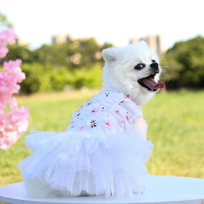 Chihuahua Dog Dress, Summer Cute Female Puppy Dresses,Extra Small Girl Dog Pink Clothes, Pet Dog Outfits for Yorkie Teacup,Flower Sundress,Tiny Dog Skirt Cat Clothing XXS~S (XX-Small)3