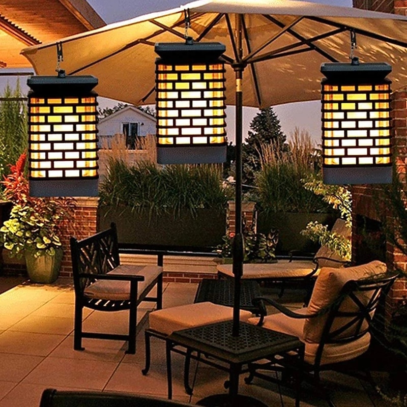 Solar Flame Lantern - Outdoor Waterproof LED Pathway Garden Light, 99 LEDs Dancing Flickering Flame, USB Charging for Courtyard, Balcony and Landscape Decoration for Halloween3