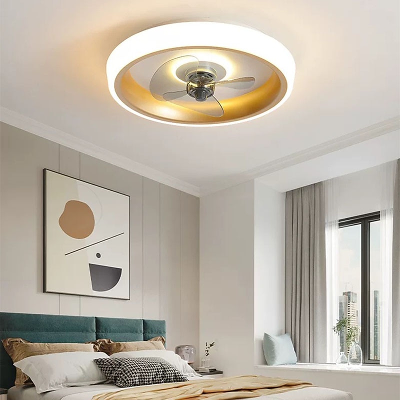 50 cm LED Ceiling Fan Light Ceiling Fan Metal Painted Finishes Modern 220-240V