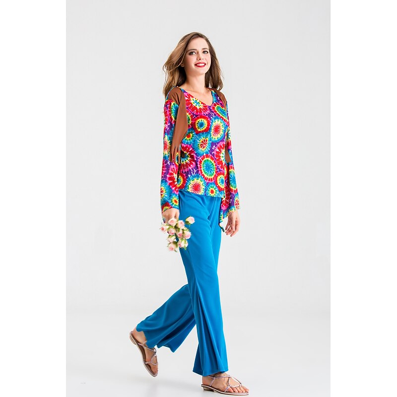 Retro Vintage 1960s Hippie Outfits Prom Dress Hippie Fancy Dress Women's Carnival Masquerade Vacation Party Pride Parade Adults' Top Pants4