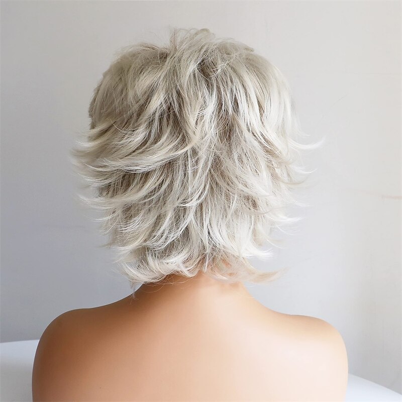 Pixie Cut Wigs Short Wigs for White Women Pixie Wigs Wig for White Women Pixie Cuts Wigs for Older Women Full Curly Hair for Daily3