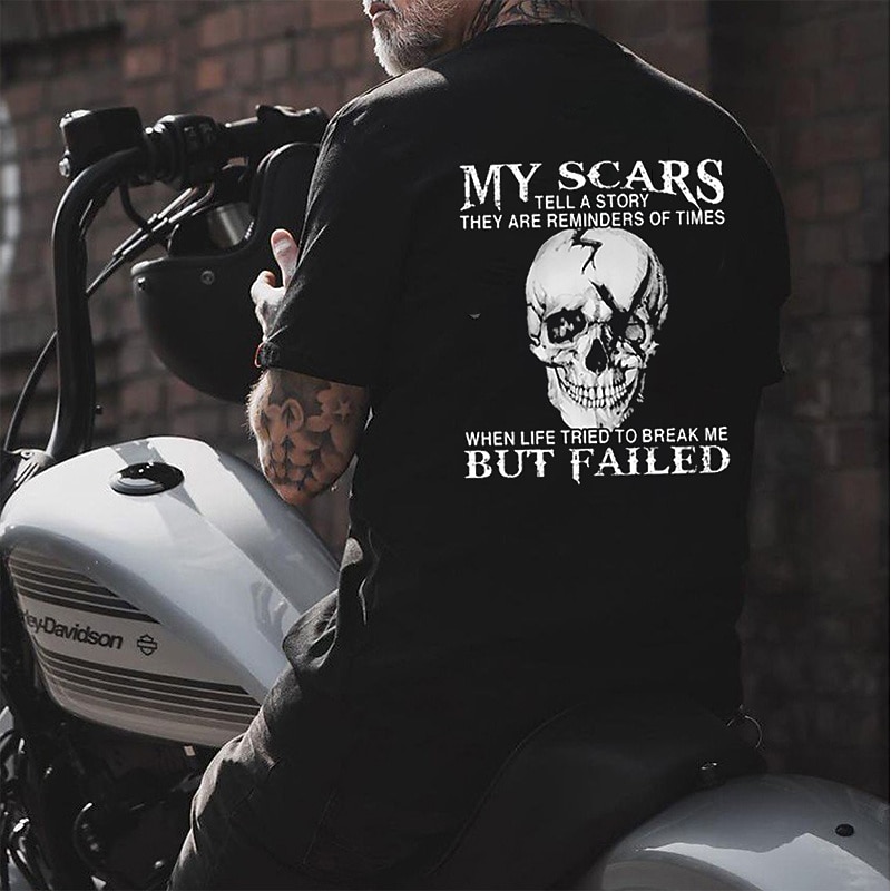 Men's Skull Letter T Shirt Graphic Tee Funny T Shirts Slogan T Shirts Short Sleeve T shirt 3D Print Crew Neck Shirt Vintage Fashion Designer Street Casual Daily Black Blue Brown Summer Clothing