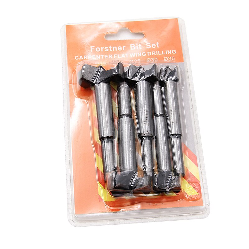 Natural Color 5pc 15-20-25-30-35mm Woodworking Flat Wing Drill Wood Drill Bit Self Centering Hole Saw Cutter Tools Set