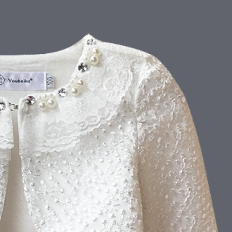 Girls' 3D Plain Coat Long Sleeve Summer Spring Active Cute Kids 3-12 Years Street Daily Regular Fit2