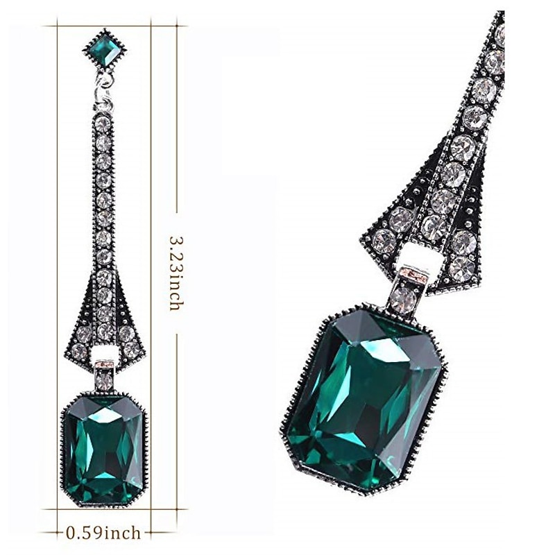 Retro Vintage 1950s 1920s Masquerade The Great Gatsby Charleston Wedding Guest Fancy Dress Women's Masquerade Party / Evening Wedding Reception Bachelorette Party Adults' Earrings3