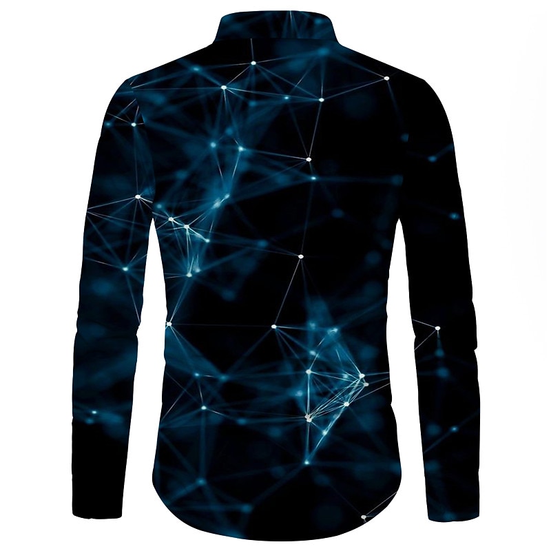 Men's Geometric Pattern Constellation Shirt Button Up Shirt Long Sleeve Fashion Designer Casual Outdoor Street Holiday Summer Spring Turndown Print Button-Down Blue Purple Orange Green2