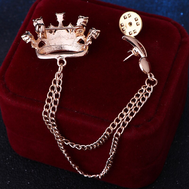 Men's Brooches Geometrical Crown Artistic Simple Luxury Fashion European Brooch Jewelry Golden Silver For Wedding Street Daily Work Festival2