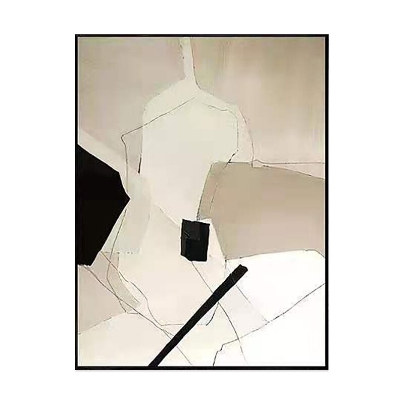 Oil Painting Hand Painted Vertical Abstract Modern Rolled Canvas (No Frame)3