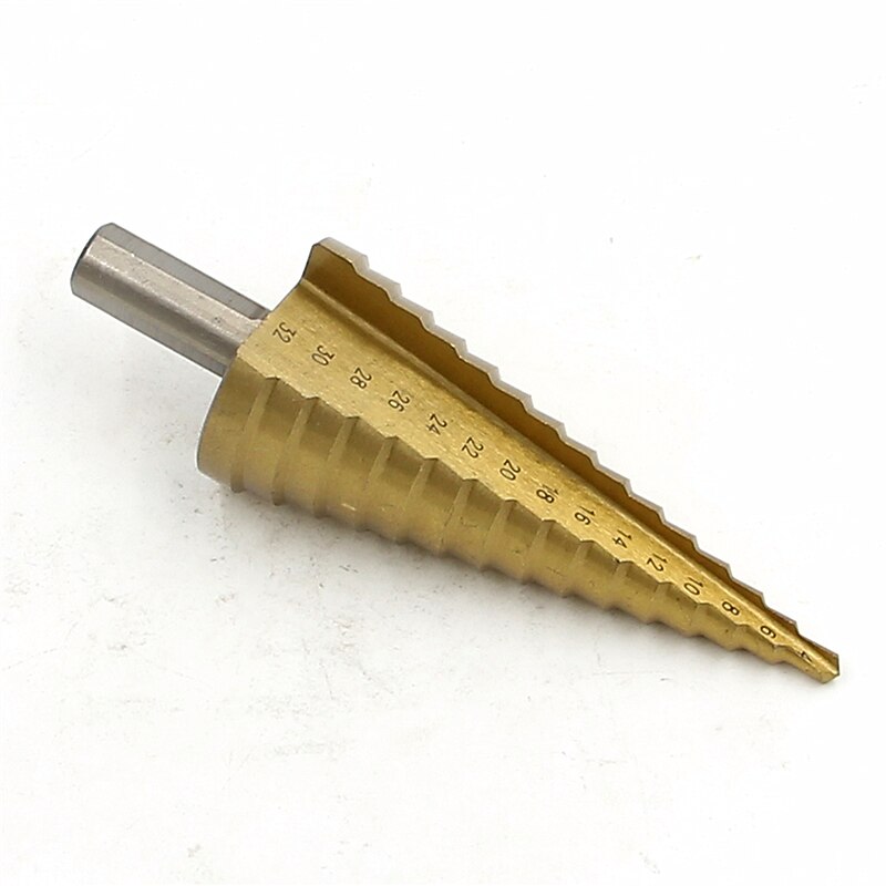 HSS Step Drill Bits 4mm-32mm Straight Flute Power Tools Triangle Shank Wholesale Price 15 Steps Metal Drilling Titanium3