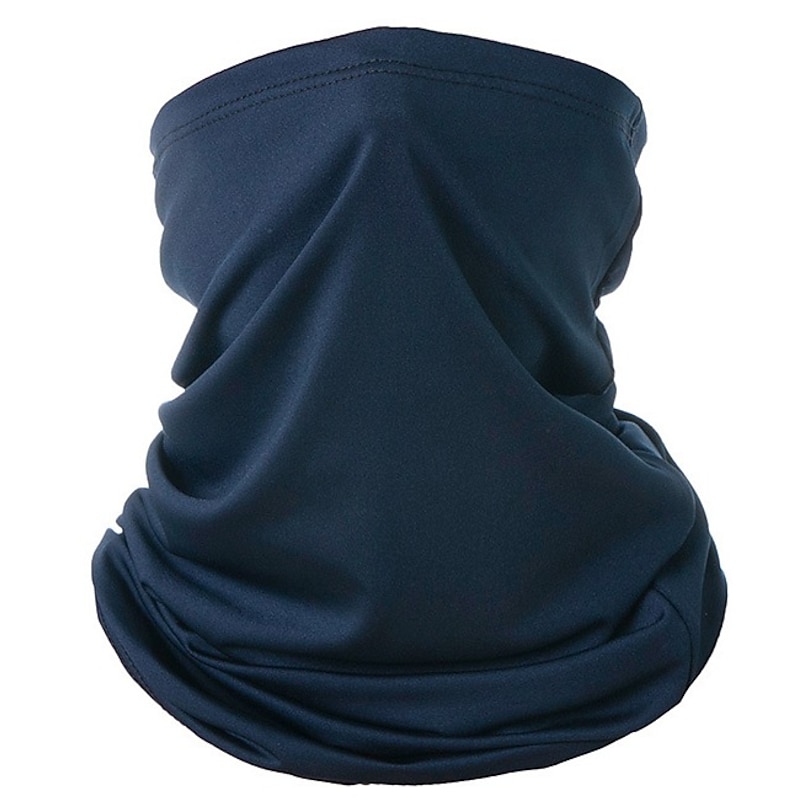 Cooling Neck Gaiter Balaclava Face Mask Neck Tube Scarf Face Cover Solid Color Sunscreen Breathable UV Protection Quick Dry Dust Proof Bandanas Bike / Cycling Black Summer for Men's Women's Outdoor2