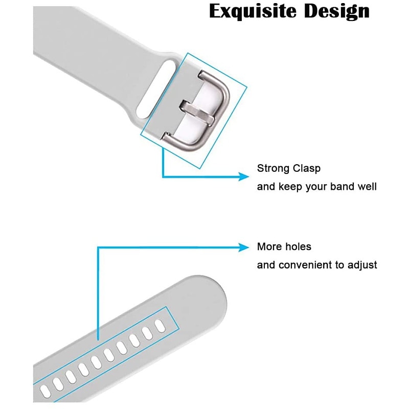 3 Pack Watch Band for Garmin Forerunner 645/245/158/55 Music Venu Sq 2(Music) / Sq(Music) / 2 Plus, Venu Vívoactive 3 (Music), Vívomove 3 / HR / Sport / Style / Luxe Approach S42 / S40 / S12 Soft4