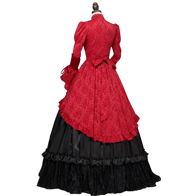 Rococo Victorian Ball Gown Party Costume Masquerade Prom Dress Fancy Dress Women's Royal Masquerade Carnival Party Halloween Adults' Dress3