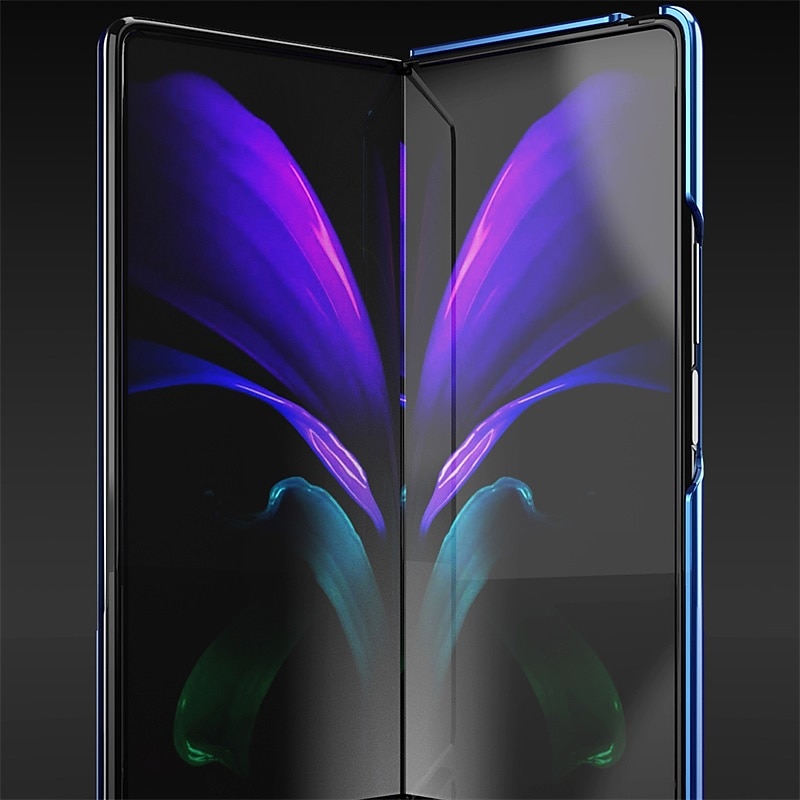 Phone Case For Samsung Galaxy Z Fold 6 Z Fold 5 Z Fold 4 Z Fold 3 Full Body Case with Stand Holder Plating Mirror Solid Colored PC PU Leather4