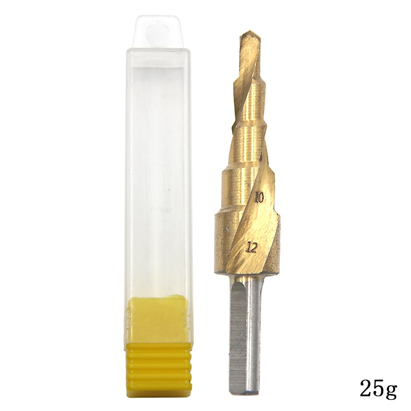 HSS Step Drill Bits 4mm-12mm Spiral groove Power Tools Triangular handle Wholesale Price High Quality metal Drilling Titanium