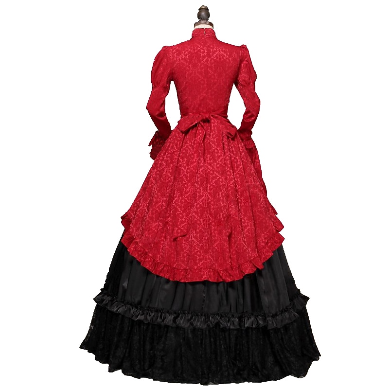 Rococo Victorian Ball Gown Party Costume Masquerade Prom Dress Fancy Dress Women's Royal Masquerade Carnival Party Halloween Adults' Dress4