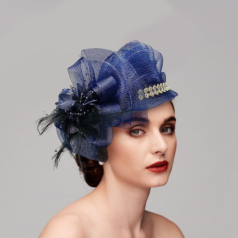 Fascinators Kentucky Derby Hat Feathers Net Ladies Day Melbourne Cup Cocktail Royal Astcot Headpieces With Feather Cap Headpiece Headwear2
