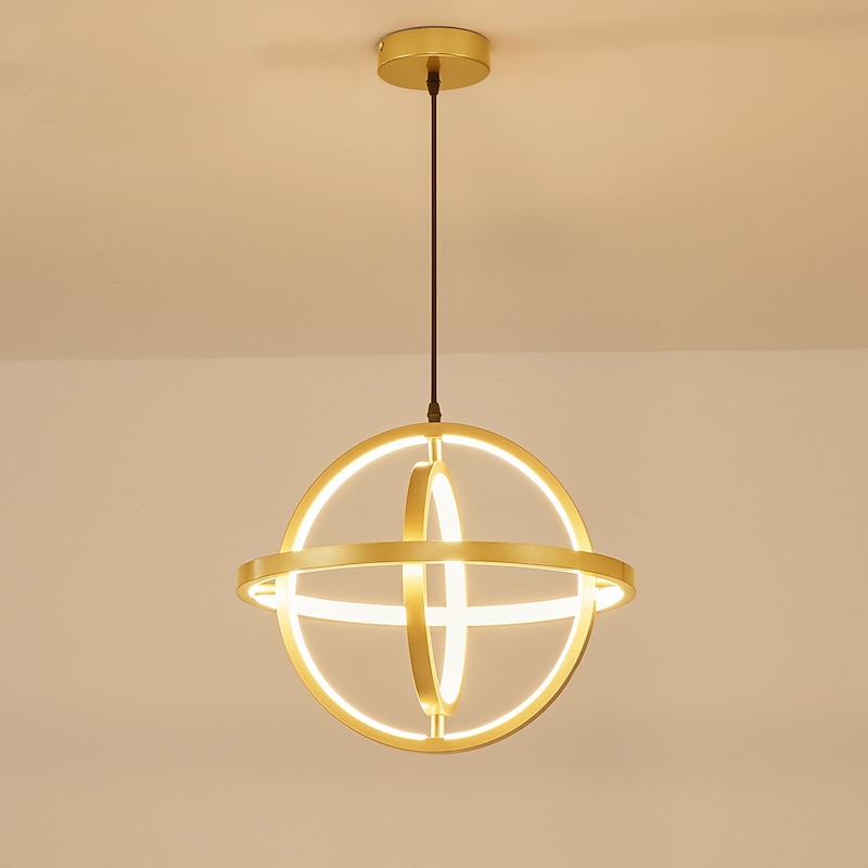 40 cm Circle / Ring Design Pendant Light LED Metal Globe Round Painted Finishes Modern 220-240V2