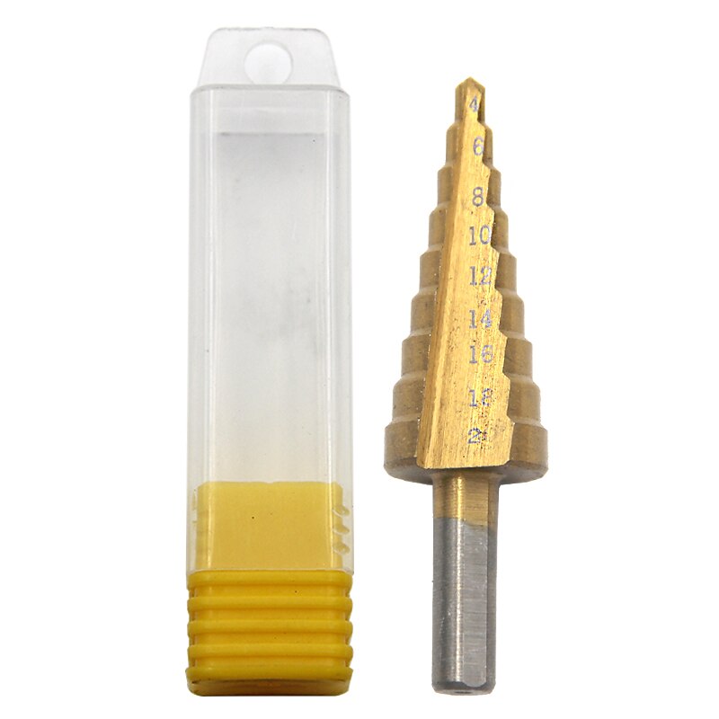 Step Drill Bits 4mm-20mm Straight Flute Power Tools triangle Shank Wholesale Price  Metal Drilling Titanium