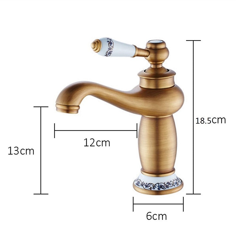 Brass Bathroom Sink Faucet,Ti-PVD Finish Single Handle One Hole Bath Taps with Hot and Cold Switch and Ceramic Valve3