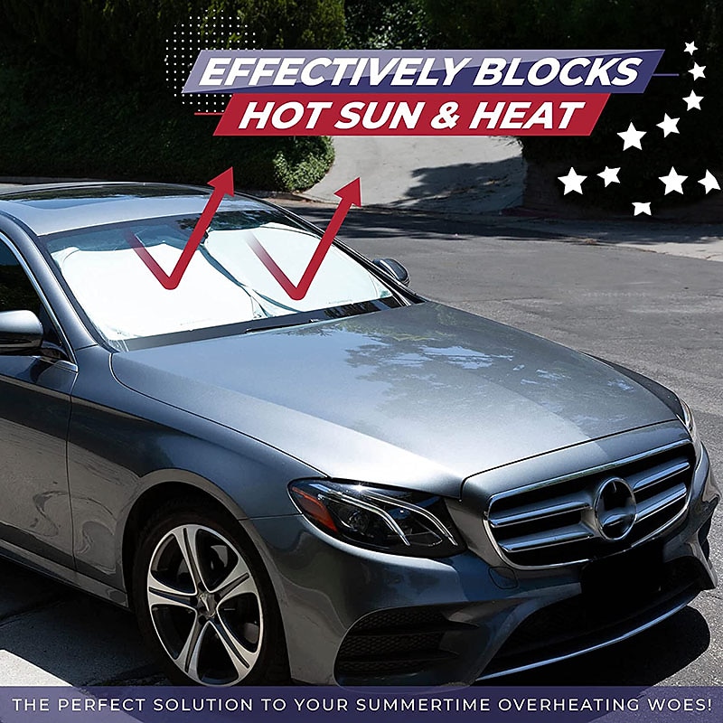 Windshield Sun Shade Foldable Car Front Window Sunshade for Bigger SUV Truck Vans Auto Sun Shield Cover Visor Protector Blocks Max UV Rays2