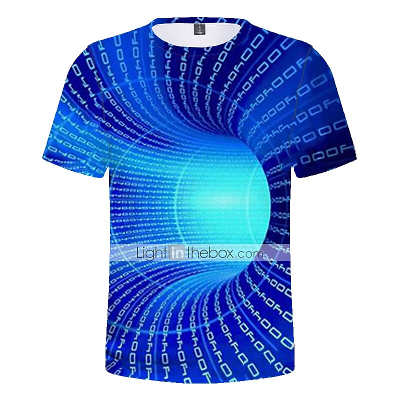 Boys 3D Color Block Rainbow Optical Illusion T shirt Tee Short Sleeve 3D Print Summer Active Sports Streetwear Kids2
