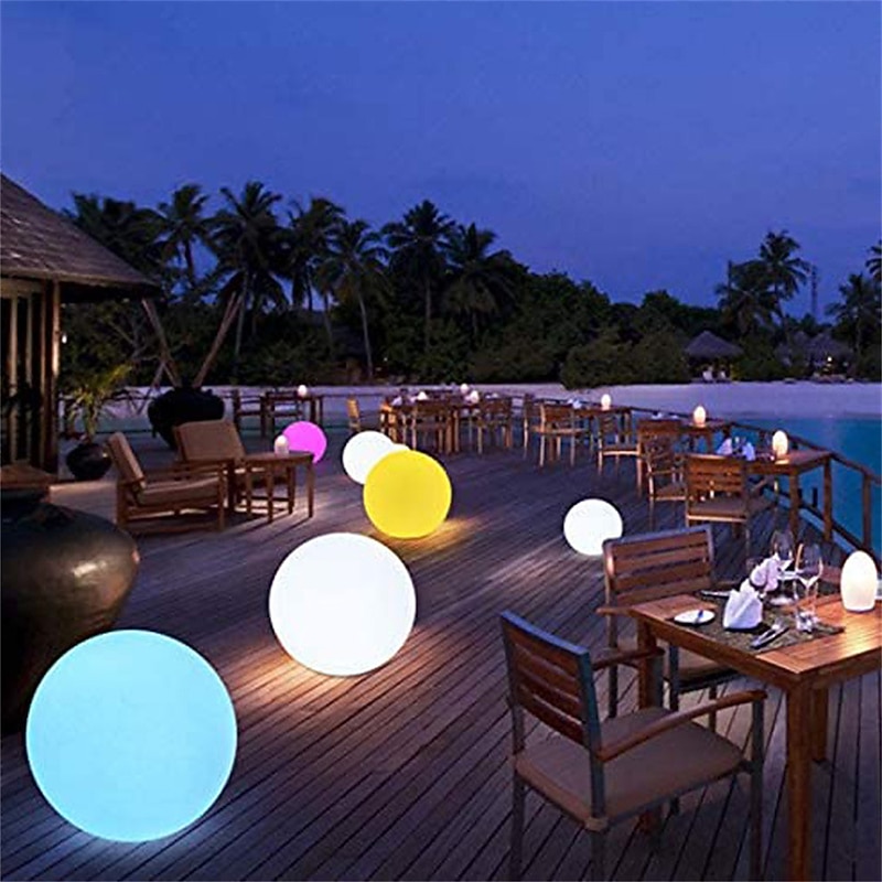 2pcs Solar Floating Pool Lights Outdoor Solar Garden Light Inflatable Floating Ball Light Waterproof Color Changing LED Night Lamp3