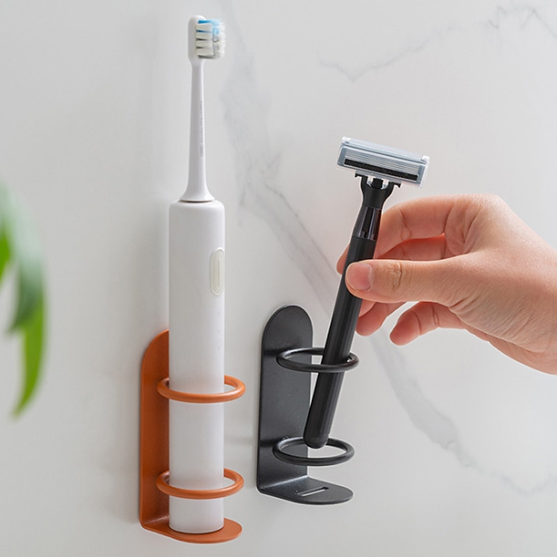 Iron Electric Toothbrush Holder Bathroom Toothpaste Shaver Storage Rack Wall Mount Electric Toothbrush Shelf2