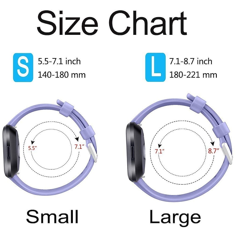 4 Pack Smart Watch Band Compatible with Fitbit Versa 2 / Versa Lite / Versa SE / Versa Silicone Smartwatch Strap Soft Elastic Adjustable Sport Band Replacement  Wristband4