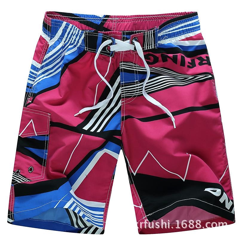 Men's Swim Trunks Swim Shorts Quick Dry Lightweight Board Shorts Bathing Suit with Pockets Mesh Lining Drawstring Swimming Surfing Water Sports Printed2