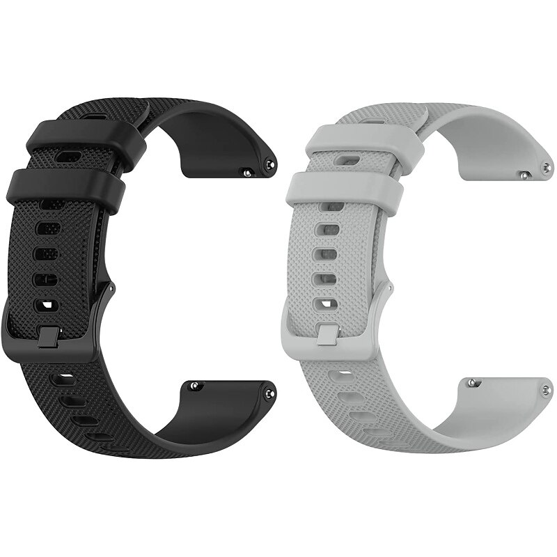 2 Pack Watch Band for Garmin Forerunner 265 255 Music Venu 3 2 Vivoactive 4 22mm Soft Silicone Replacement  Strap 22mm Sport Band Wristband3