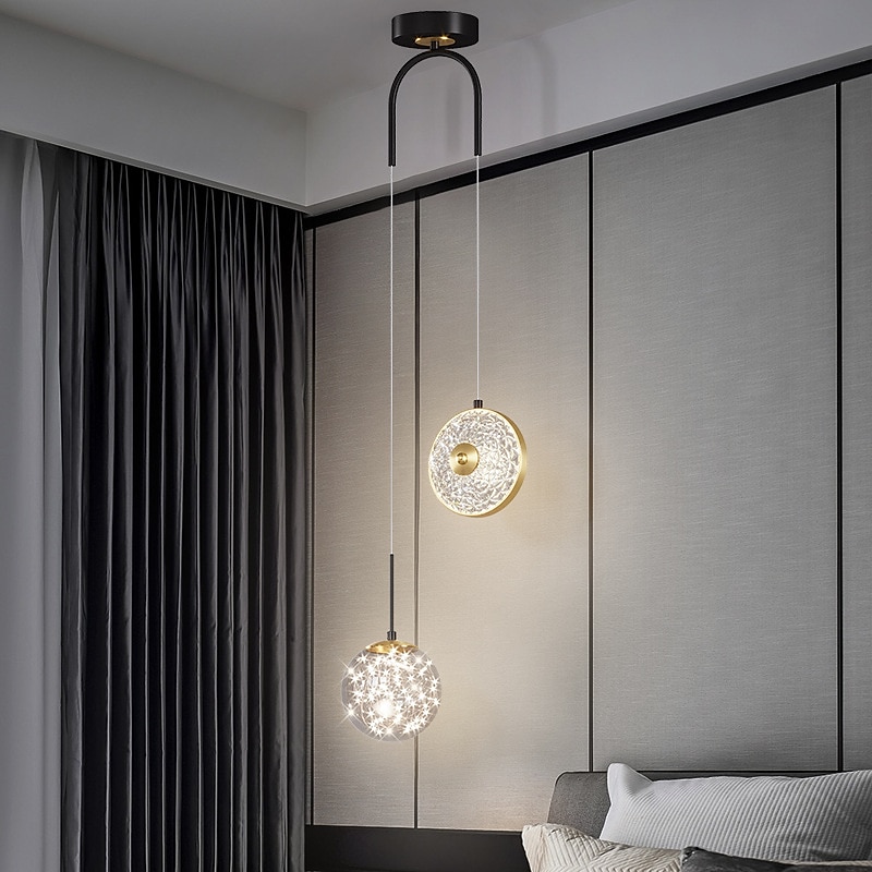 150 cm Pendant Light LED Metal Glass Bedside Lamp Chandelier Modern Light Luxury - Main Image