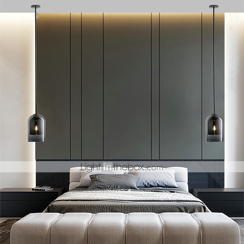 15 cm Single Design Pendant Light Glass Cylinder Electroplated Painted Finishes Nordic Style 220-240V4