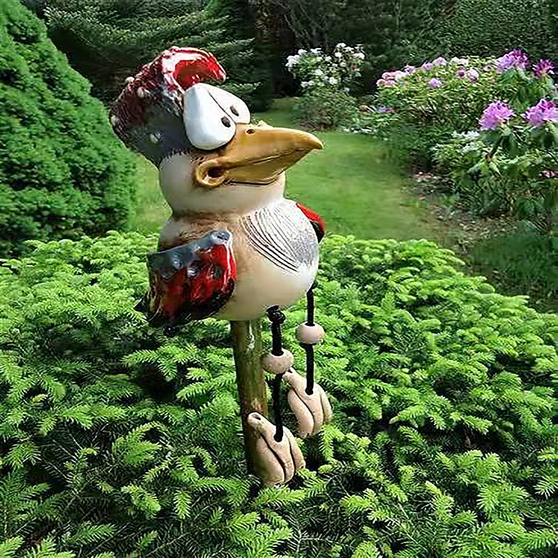 Funny Chicken Decor Statues Garden Farm Yard Resin Craft Chicken Rooster Sculpture Patio Lawn Garden Decor Accessories Outdoor Landscape Sculptures4