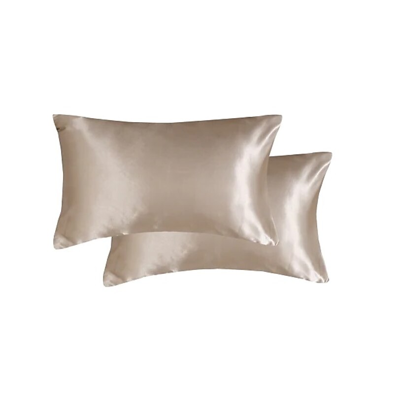 Satin Pillowcase for Hair and Skin 2 Pack Silky Satin Pillow Cases No Zipper Pillow Covers with Envelope Closure Suit 14