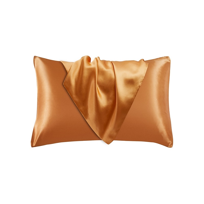 Satin Pillowcase for Hair and Skin 2 Pack Silky Satin Pillow Cases No Zipper Pillow Covers with Envelope Closure Suit2