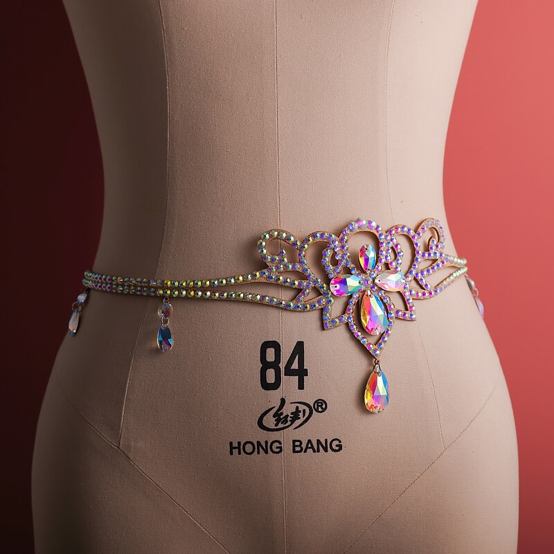 Belly Dance Dance Accessories Waist Accessory Crystals / Rhinestones Women's Training Performance Alloy PU Leather