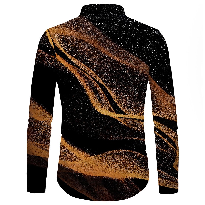 Men's Gradient Geometric Pattern Shirt Button Up Shirt Long Sleeve Fashion Designer Casual Outdoor Street Holiday Summer Spring Turndown Print Button-Down Yellow Blue Purple Green2