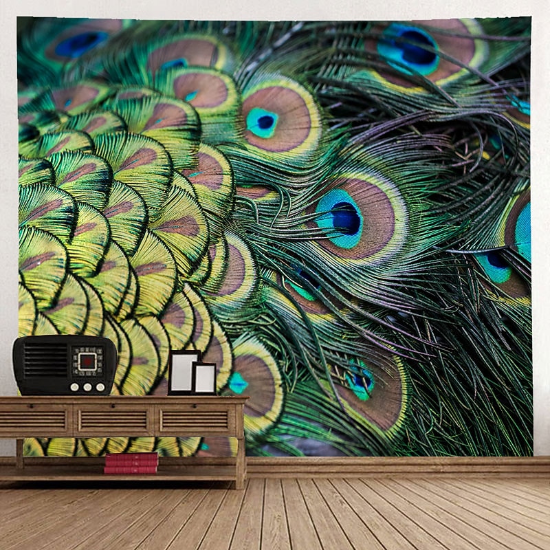 Peacock Wall Tapestry Art Decor Blanket Curtain Hanging Home Bedroom Living Room Decoration Polyester4