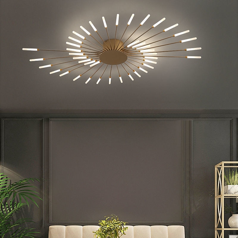 128 cm Cluster Design Ceiling Lights LED 42-Light Nordic Style Metal Painted Finishes Modern 220-240V4