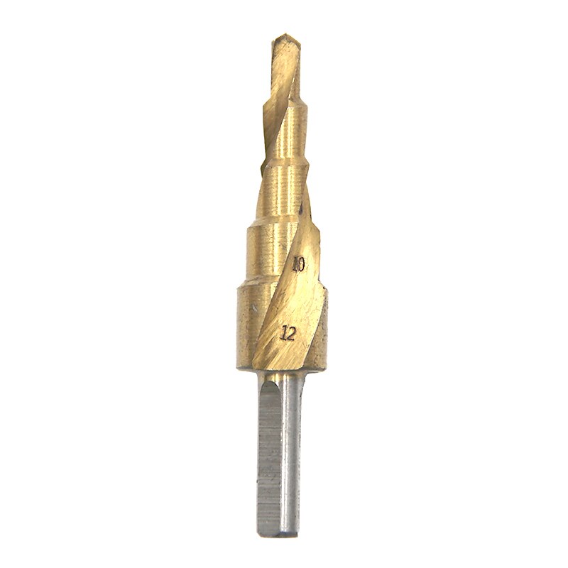 HSS Step Drill Bits 4mm-12mm Spiral groove Power Tools Triangular handle Wholesale Price High Quality metal Drilling Titanium3