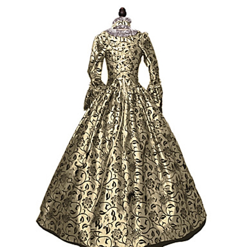 Retro Vintage Rococo Victorian Dress Prom Dress Plus Size Color Block Fancy Dress Women's Royal Masquerade Party Prom Carnival of Venice Adults Dress3