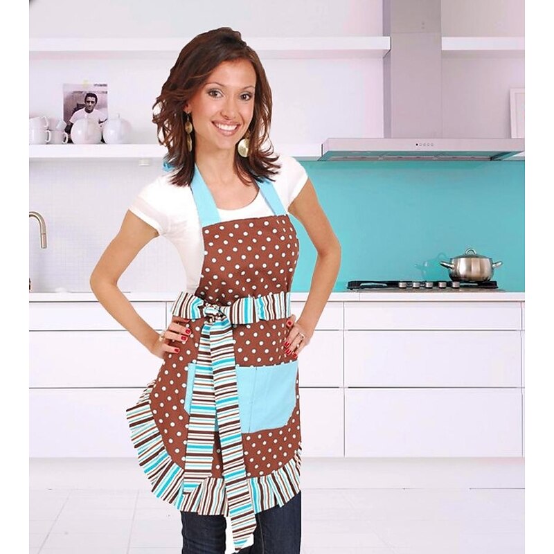 Chef Apron For Women and Men, Kitchen Cooking Apron, Personalised Gardening Apron with Pockets for Mothers Day Gift